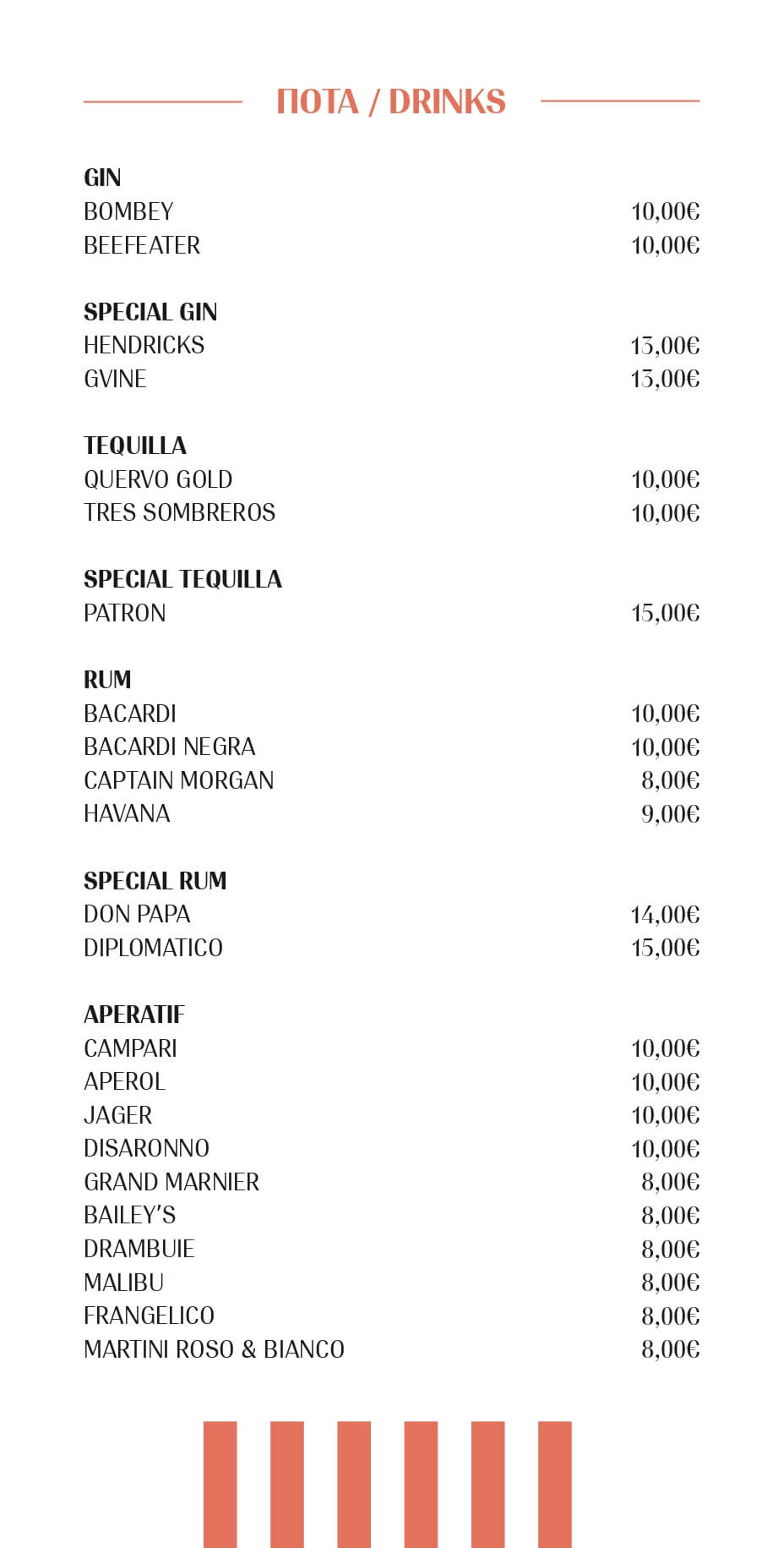 AVRA Menu